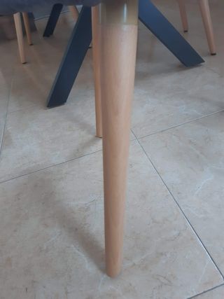 4 sillas de comedor gris