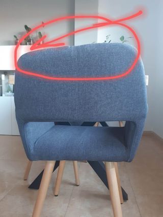 4 sillas de comedor gris