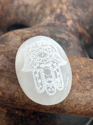 Palm stone Selenite
