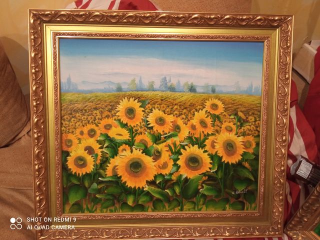 Cuadros Florales marcos dorados