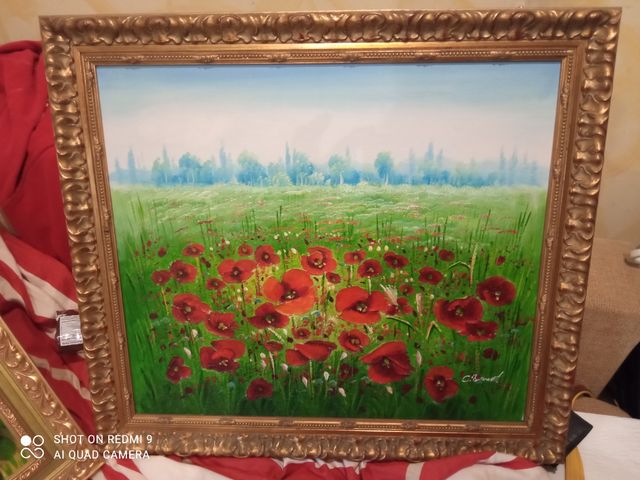 Cuadros Florales marcos dorados