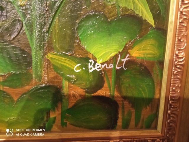 Cuadros Florales marcos dorados