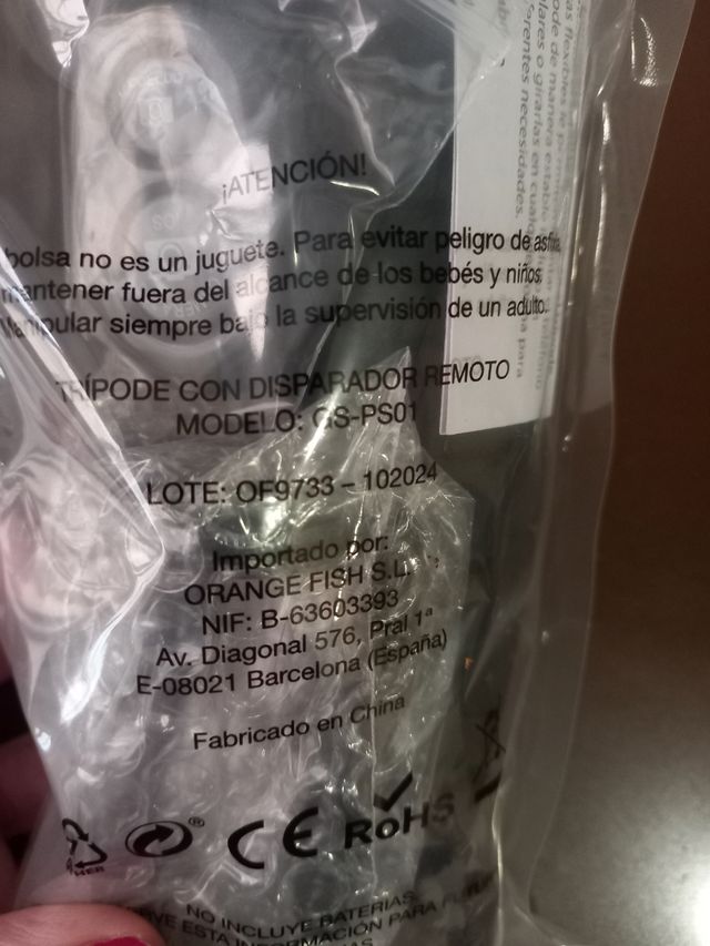 Trípode con disparador remoto. Nuevo!