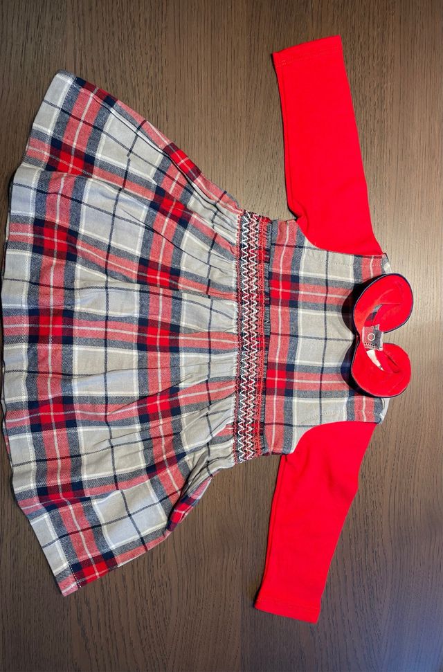 Set giacca e vestito in tartan