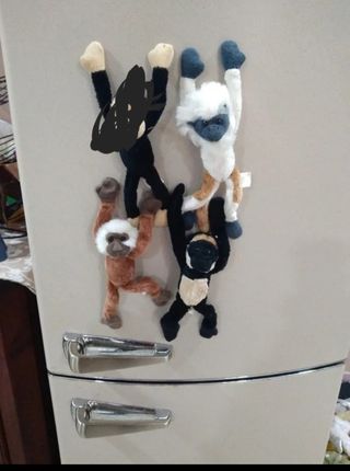 3x Scimmiette peluches calamite 28 cm