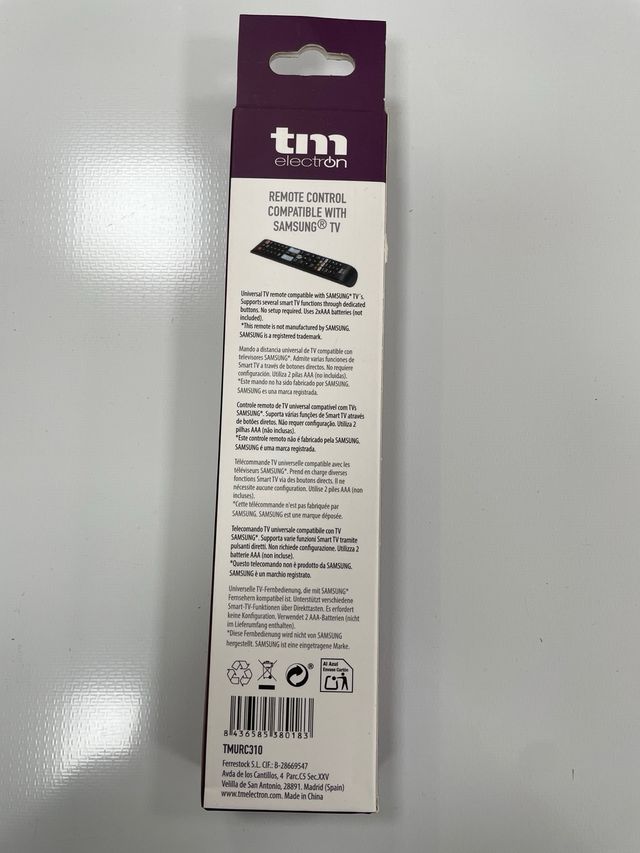 Mando a distancia para tv samsung.
