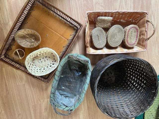 Lote cestos tamaños y colores variados