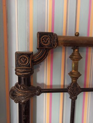 CABECERO HIERRO FORJADO Y LATÓN