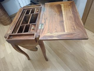 Mesa escritorio francesa de madera antigua