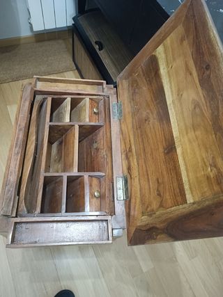 Mesa escritorio francesa de madera antigua