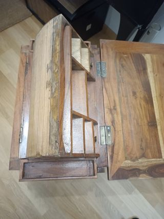 Mesa escritorio francesa de madera antigua