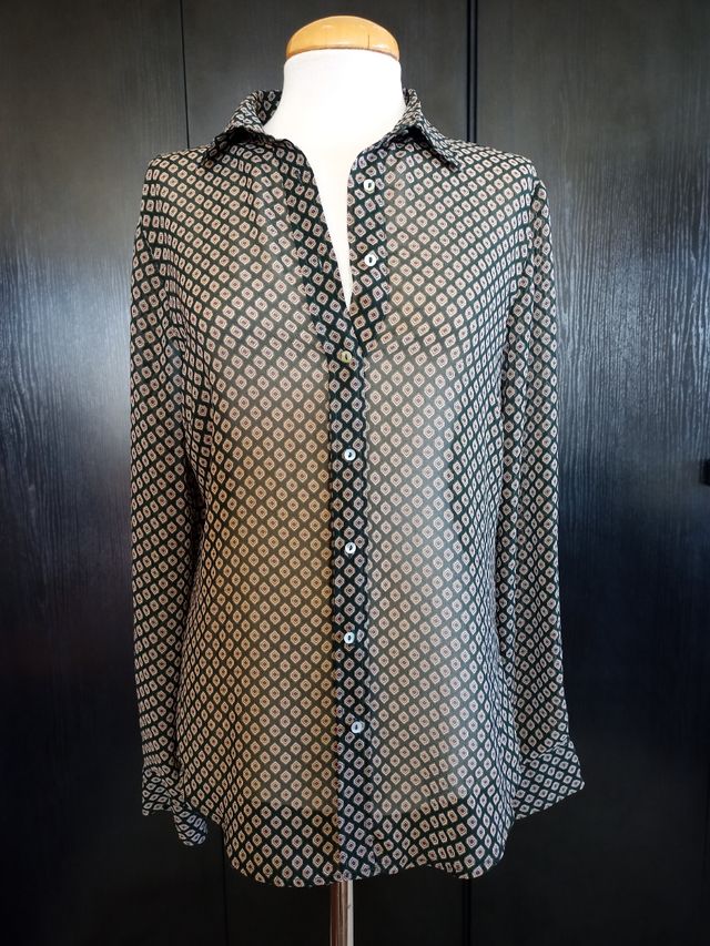 Camisa de gasa estampada