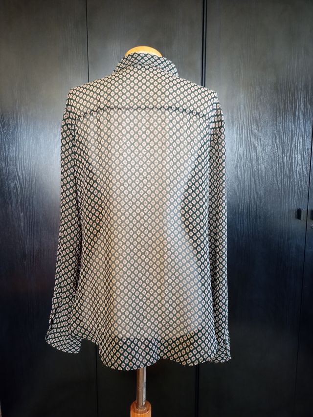 Camisa de gasa estampada