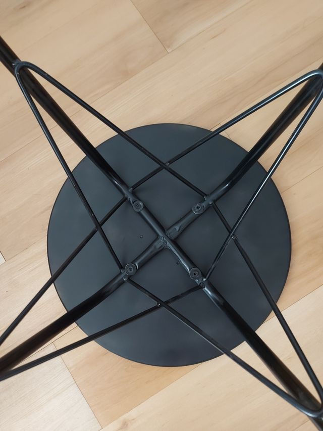 Mesa auxiliar industrial acero y madera