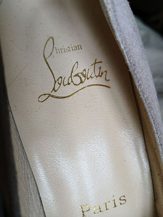 Zapatos tacón ante azul marino, rosa palo y metal