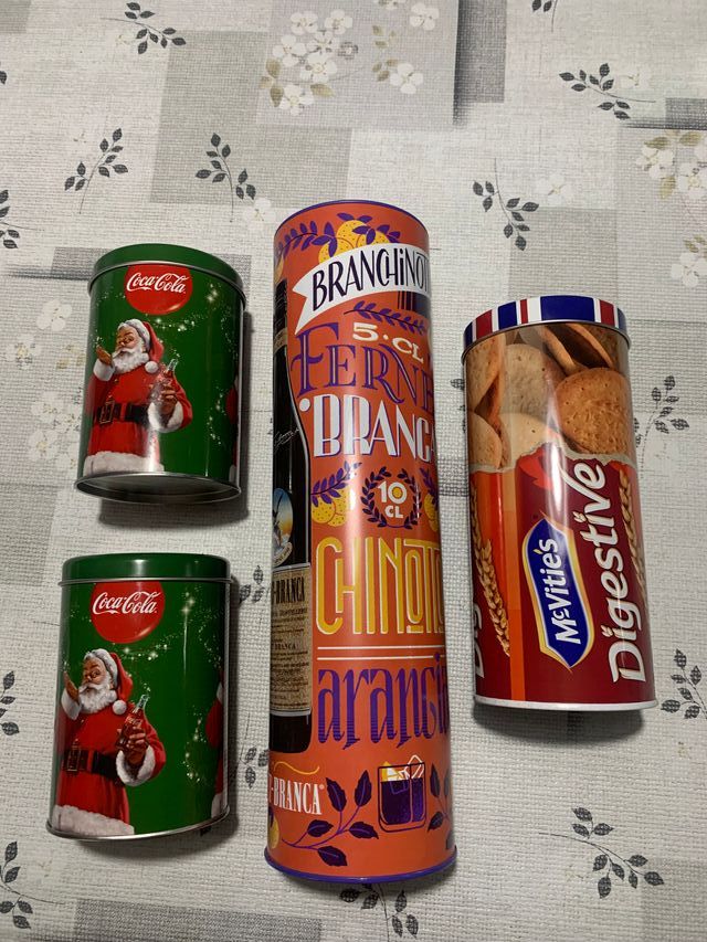 6 scatole in latta Vintage