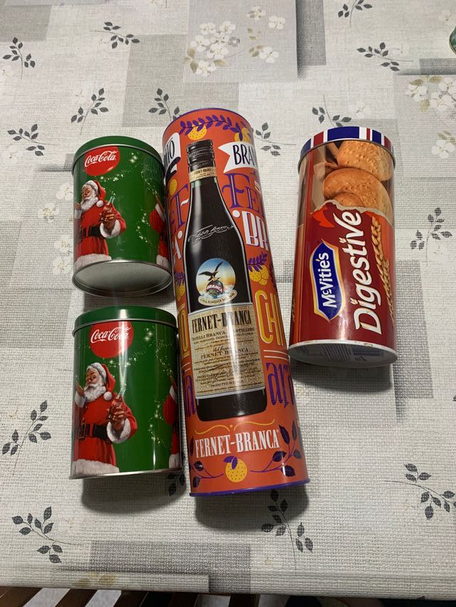 6 scatole in latta Vintage