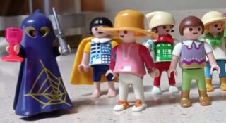 Playmobil. Barrenderos, deshollinador y bombero