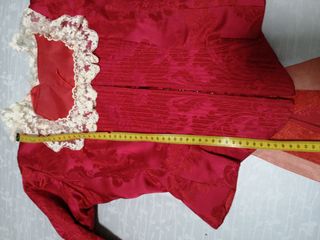 Corpiño fallera en damasco rojo