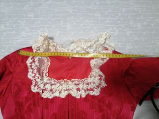 Corpiño fallera en damasco rojo