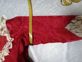 Corpiño fallera en damasco rojo