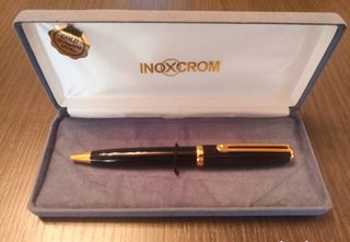 Antiguo Boligrafo INOXCROM SIROCCO GUILLOCHE 