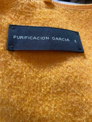 Abrigo Lana Purificacion Garcia con bufanda 
