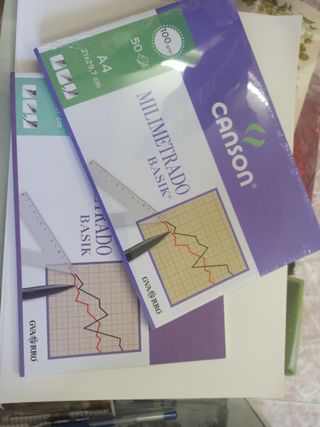 2 Bloc papel milimetrado