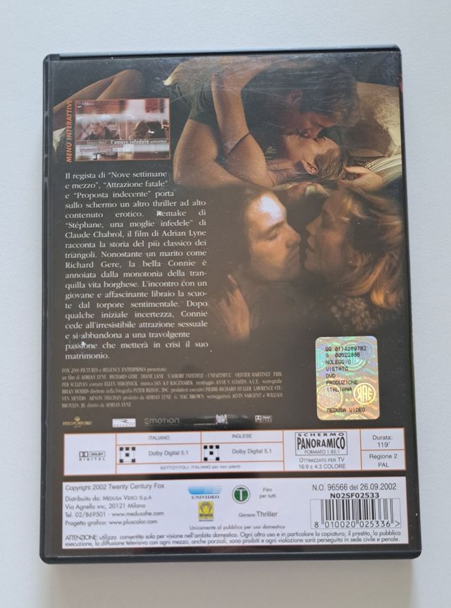 DVD L'Amore Infedele Un Faithful 