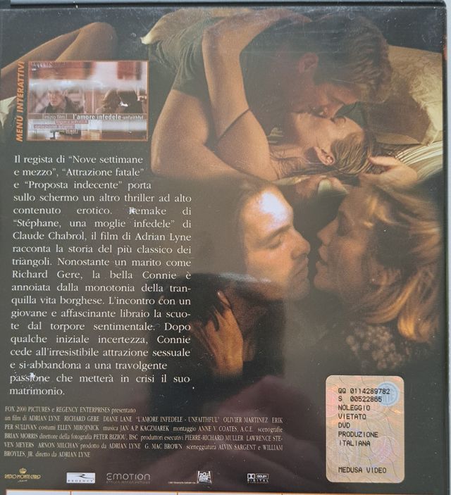 DVD L'Amore Infedele Un Faithful 