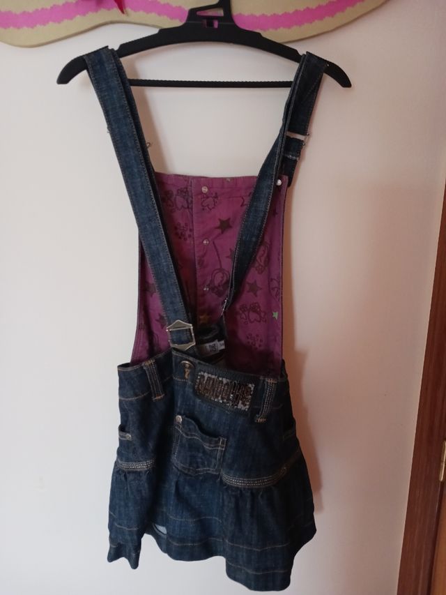 Falda peto vaquera desmontable