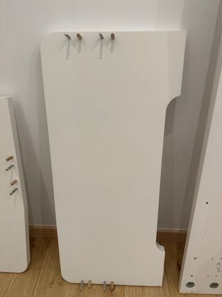 Cama 90x200 cm blanca con somier