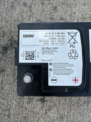 Bateria nueva BMW 60ah 660en AGM