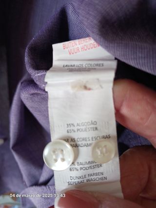 Camisa Hombre manga larga t 50