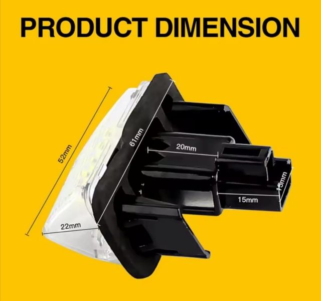 Luzes de matricula novas