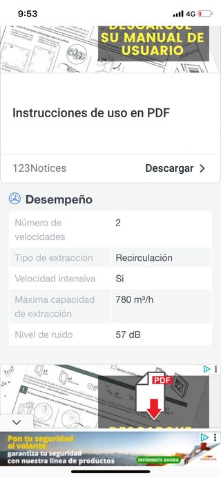 Campana extractora Teka ND ALADA 70 CRISTAL