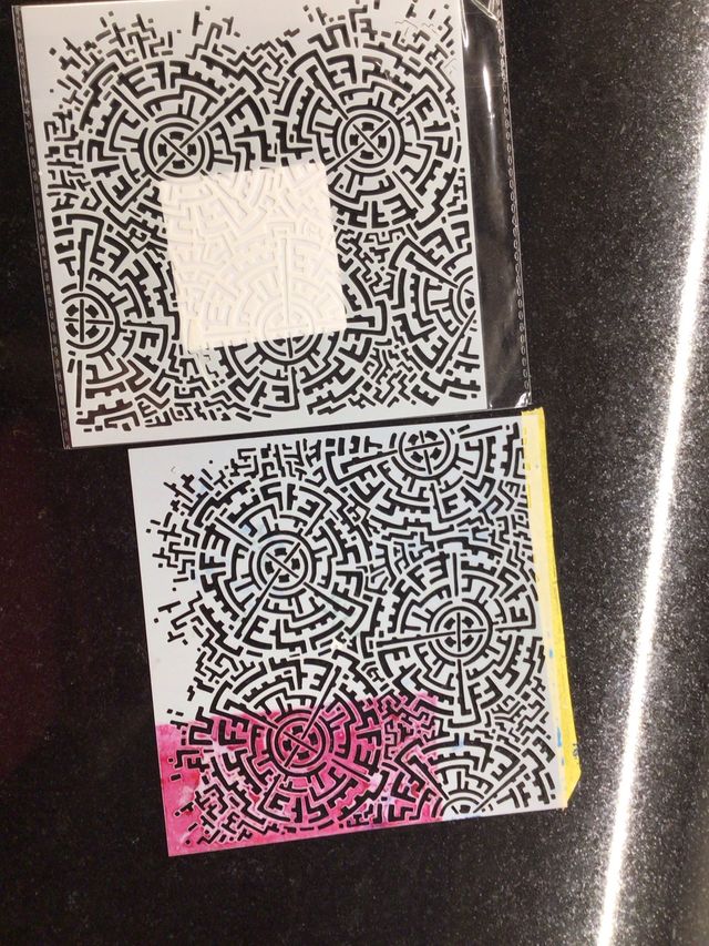 Modello di pittura a stencil artistica Steampunk