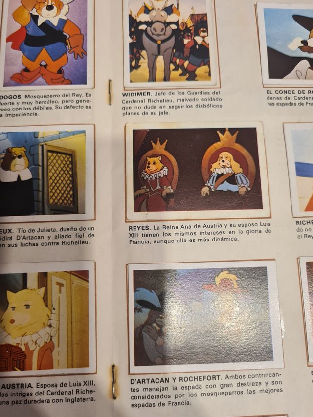 Album cromos D'artacan y los tres mosqueperros