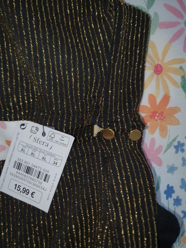 Camiseta mujer brillo dorado esfera.