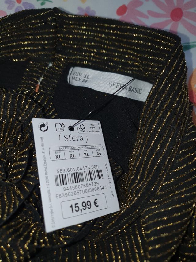 Camiseta mujer brillo dorado esfera.