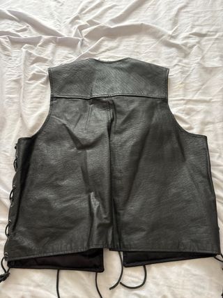 Chaleco cuero moto