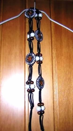 Cintura Gioiello *lacci neri con charms* NUOVA