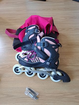 Patines T.35-38 con bolsa y ruedas