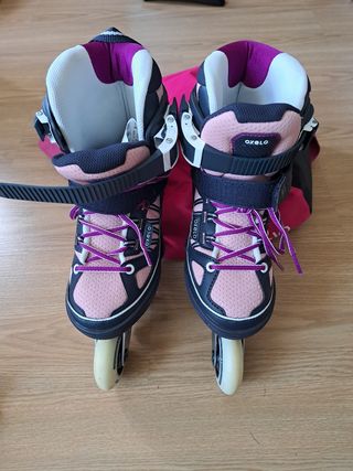 Patines T.35-38 con bolsa y ruedas