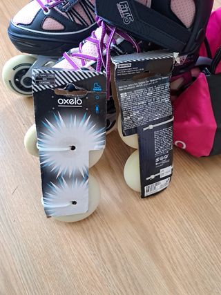 Patines T.35-38 con bolsa y ruedas