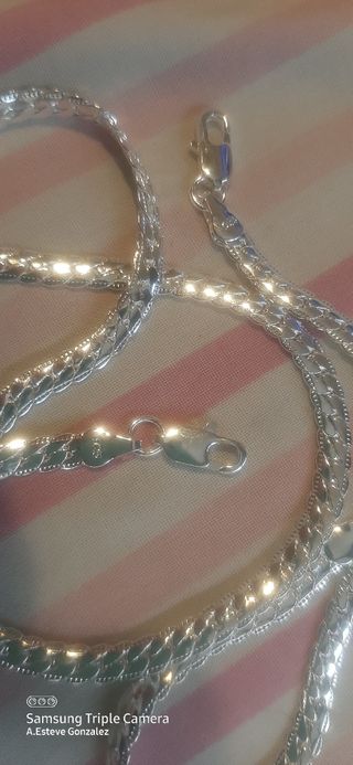 Pulseras y cadena plata 925