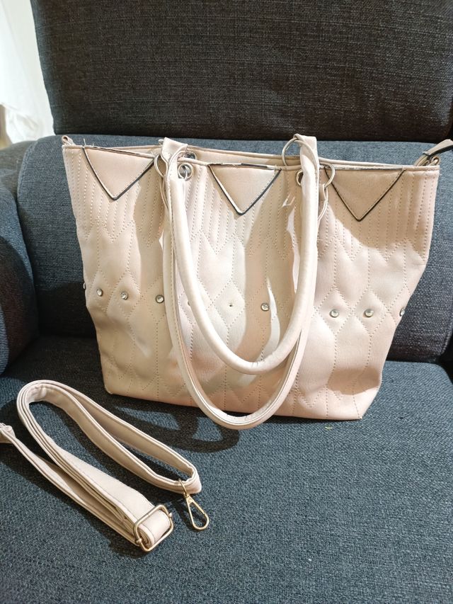 Borsa beige a spalla
