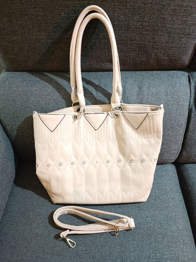 Borsa beige a spalla