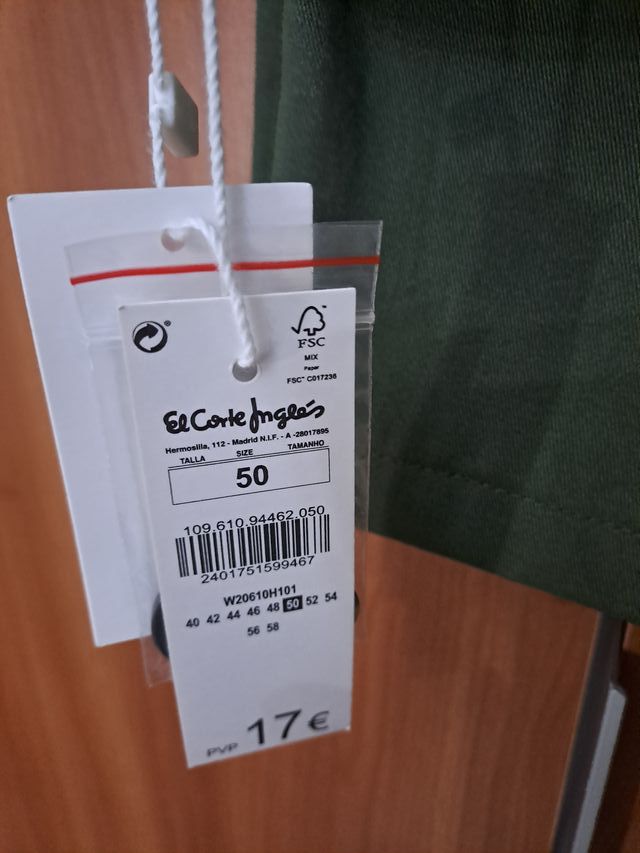 Pantalón chino verde nuevo