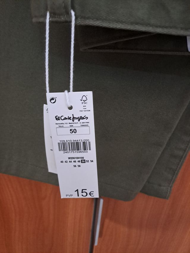 Pantalón chino verde nuevo